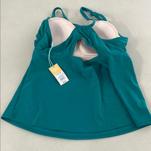 Kona Sol Blue Green Fitted Sleeveless Bikini - Picture 3 of 4